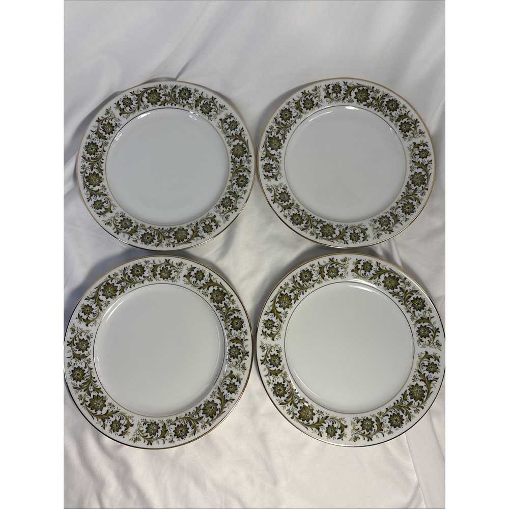 Noritake Contemporary Tarantella 2035 Pattern Set of 4 Salad 8.25" Plates Japan
